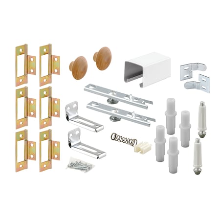 Prime-Line Bi-Fold Closet Track Kit, 72 in., Four Door Hardware pack 1 Kit 164689-1